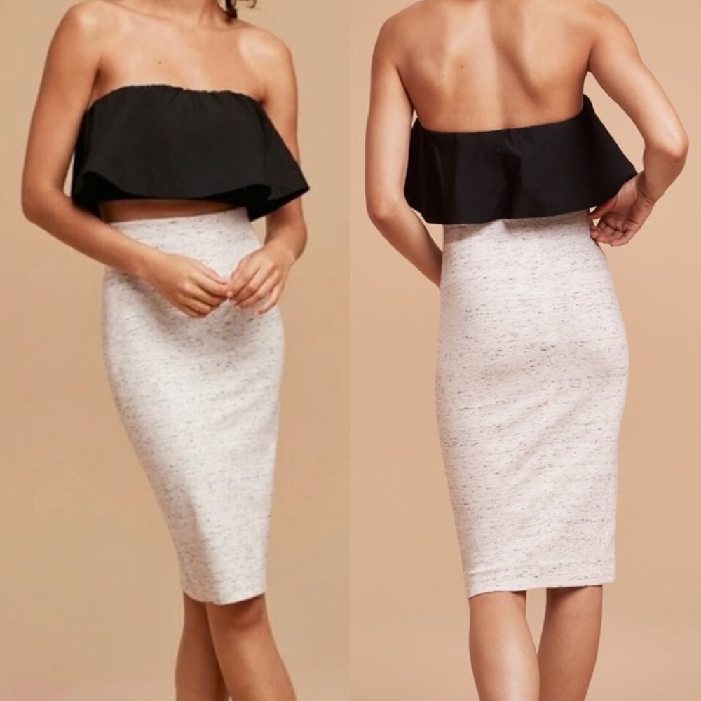 ARITZIA Wilfred Campagne‎ Pencil Skirt Heathered Grey Size XXS Stretch Wool High